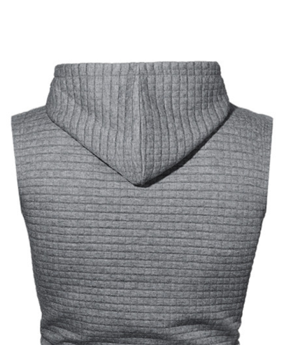 ZITY Men's Plus Size  Solid Color Sleeveless Hoodie-DUMMG05201|Zitysports