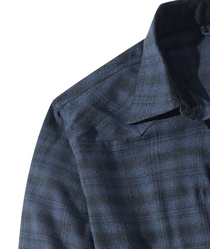 ZITY Men's Button Down Long Sleeved Plaid Flannel Shirt-DUMLT05319|Zitysports