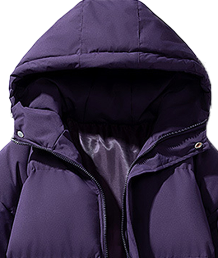 ZITY Men's Full Zipper Solid Color Puffer Jacket-DUMCO05528