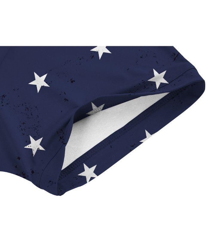 ZITY Men's American Flag Theme Golf Polo Shirt-CUMPO05424