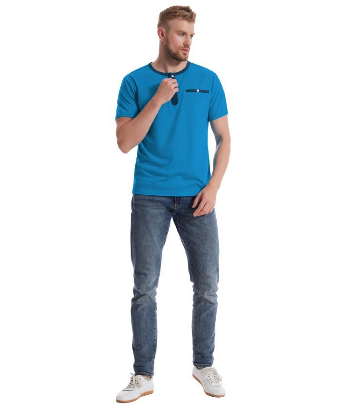 ZITY Men's Button Up Dri Fit T-Shirt-CUMSS02343