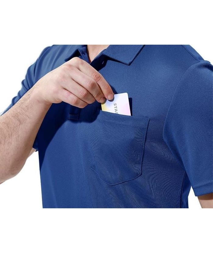 ZITY Men's Button Up Quick Dri Casual Polo Shirt-CEMPO03494