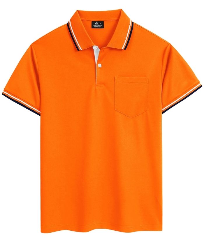 ZITY Men's Button Up Dri Fit Golf Polo Shirt-CFMPO00134