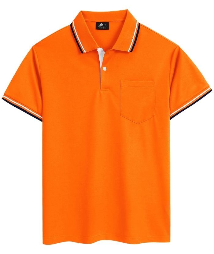 ZITY Men's Button Up Dri Fit Golf Polo Shirt-CFMPO00134