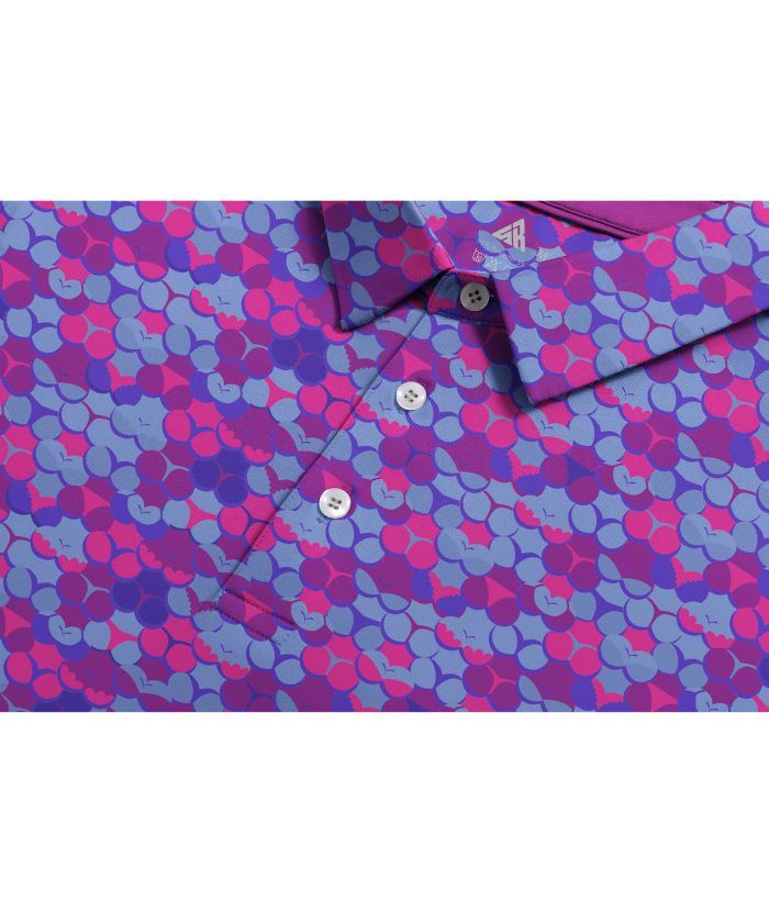 ZITY Men's Button Up Slim Fit Printed Polo Shirt-CUMPO05189