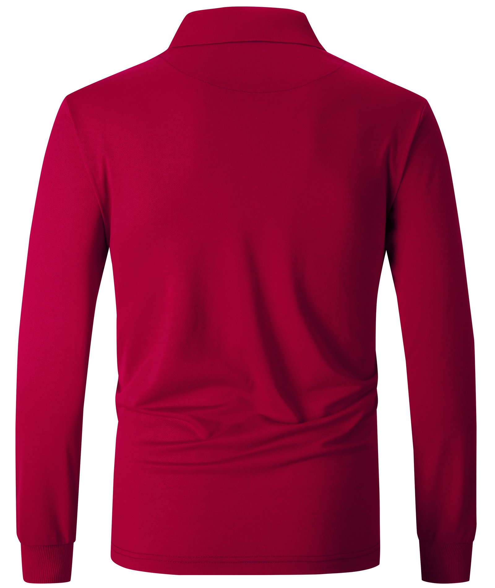 ZITY Men's Button Up Dri Fit Long Sleeve Polo Shirt-CFMPO00095