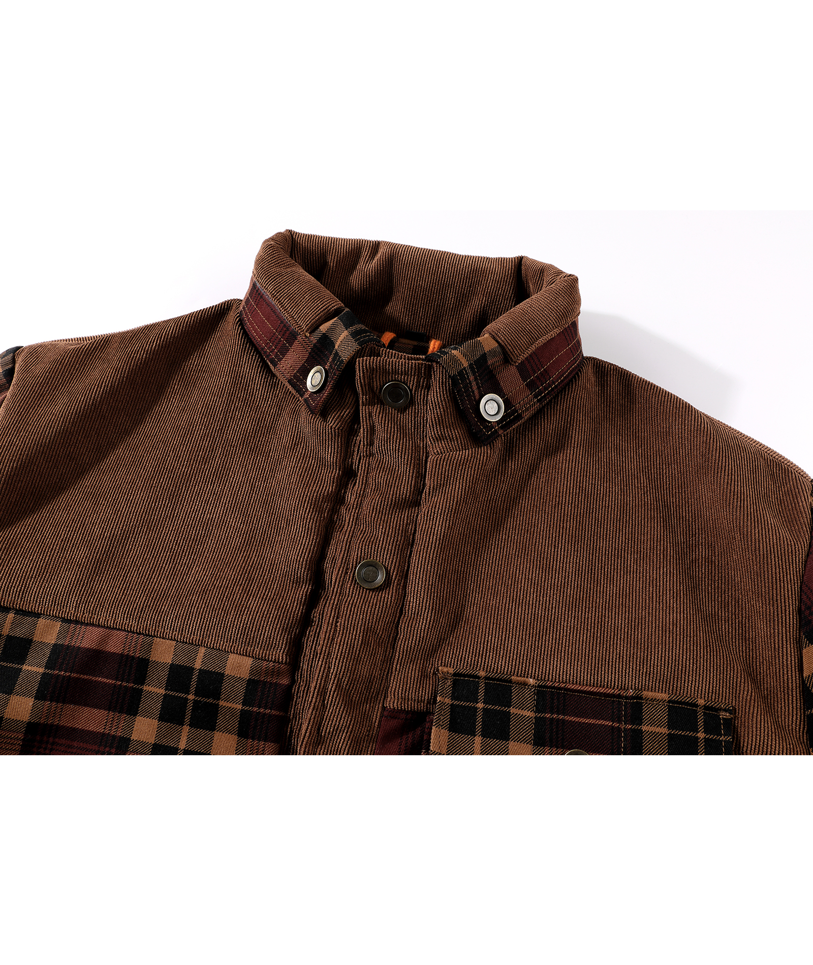 ZITY Men's Long Sleeve Full Zipper Casual Plaid Jacket-AUMPJ00583