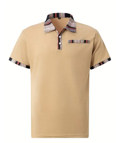 ZITY Men's Striped Collar Golf Polo Shirt-ZPK010465 | Zitysports