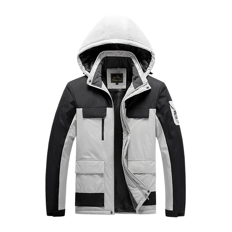 ZITY Men's Full Zipper Padded Outdoor Jacket-DUMWJ06510