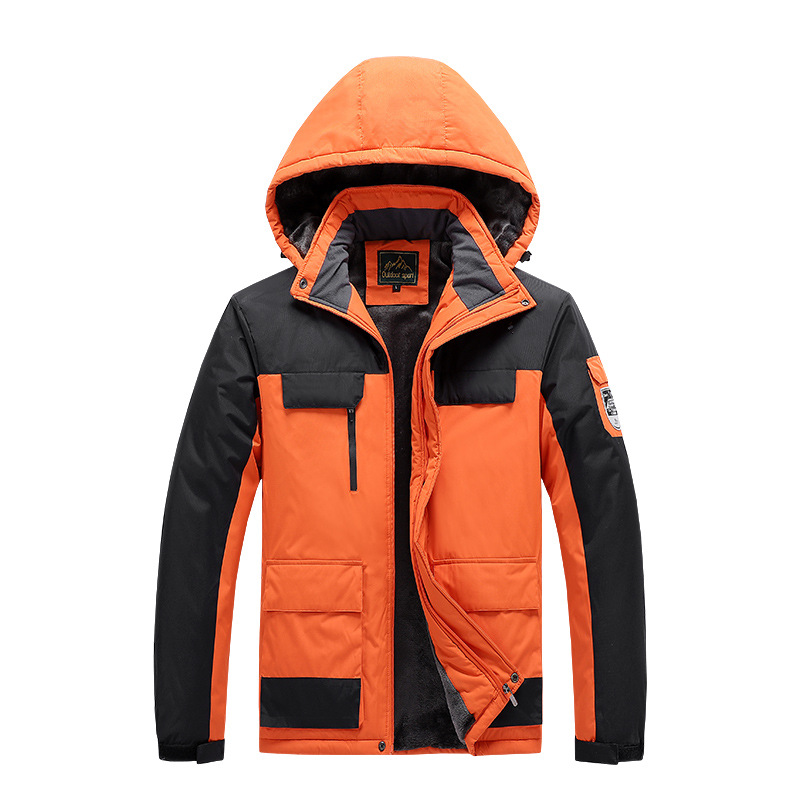 ZITY Men's Full Zipper Padded Outdoor Jacket-DUMWJ06510