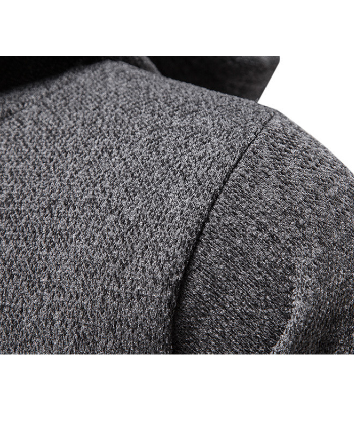 ZITY Men's Knitted Pullover Solid Color Sweatshirt Hoodei-DUMFH04927|Zitysports