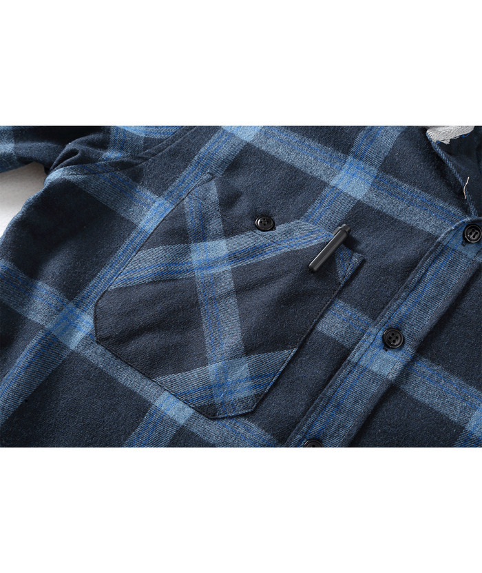 ZITY Men's Plaid Hooded Long Sleeve Button Down Flannel Shirt-ZPK000014 | Zitysports