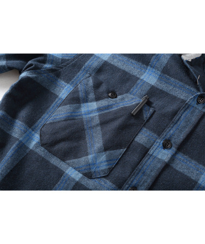 ZITY Men's Plaid Hooded Long Sleeve Button Down Flannel Shirt-ZPK000014 | Zitysports