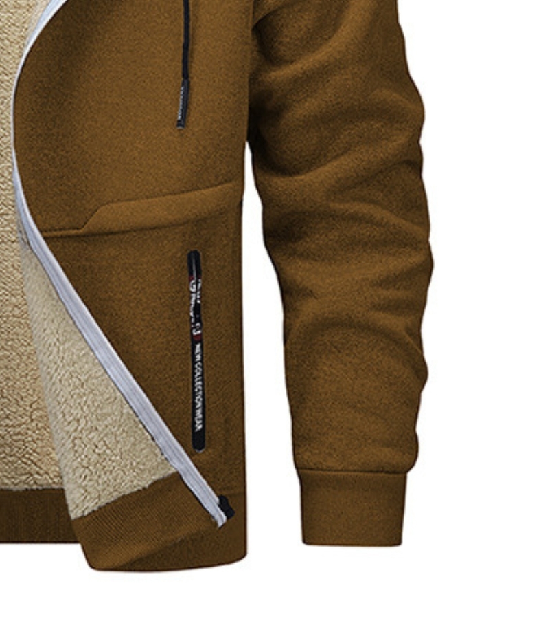 ZITY Men's Fleece Jacket Side Pocket with Zipper Casual Hoodie-DUMFH04877 | Zitysports