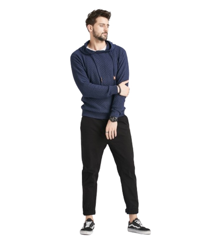Men's Hooded Long Sleeved Pullover Fit Hoodie-DUMFH04888 | Zitysports