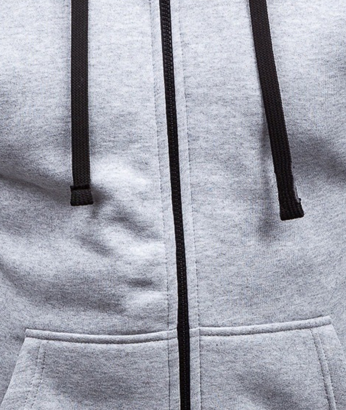 ZITY Men's Long Sleeve Full Zipper Casual Hoodie with Kangaroo Pockets-DUMHD05003|Zitysports