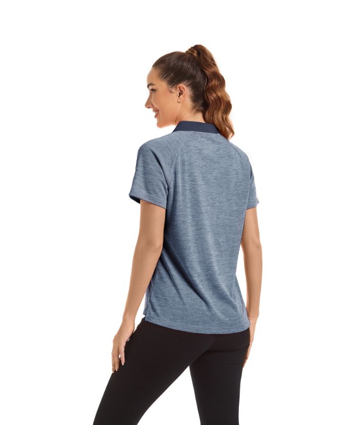 ZITY Women's Casual Slim Fit Sports Polo Shirt-CUWPO01363