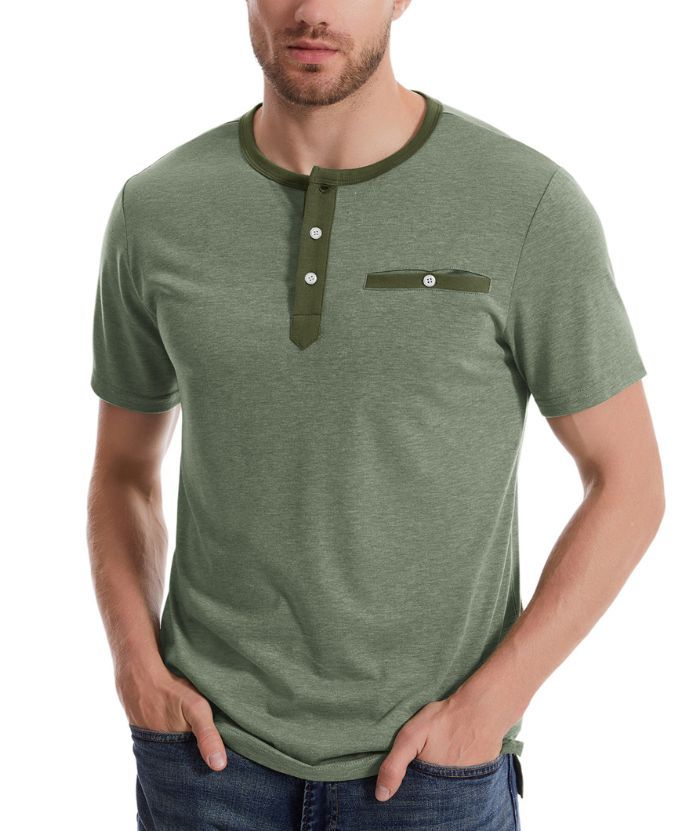 ZITY Men's Button Up Dri Fit T-Shirt-CUMSS02343