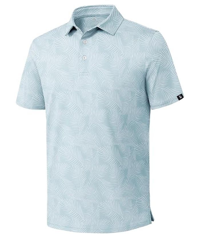 ZITY Men's Button Up Casual Print Polo Shirt-CUMPO06176