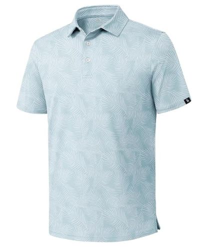 ZITY Men's Button Up Casual Print Polo Shirt-CUMPO06176