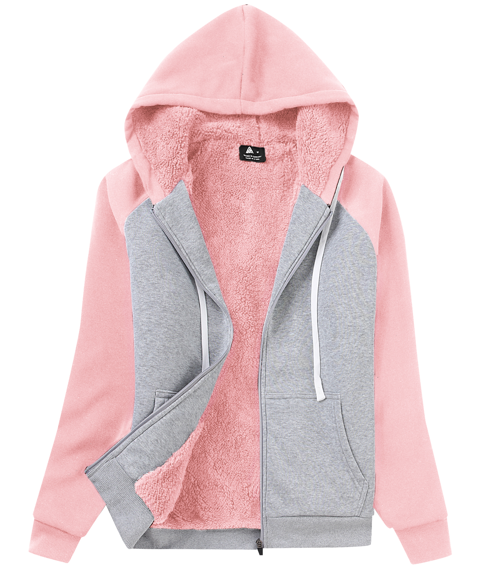 ZITY Women's Winter Sherpa Lined Fleece Hoodie-CFWWT00006