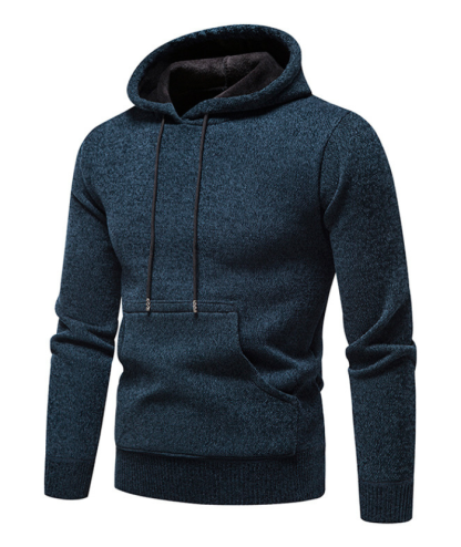 ZITY Men's Knitted Pullover Solid Color Sweatshirt Hoodei-DUMFH04927|Zitysports