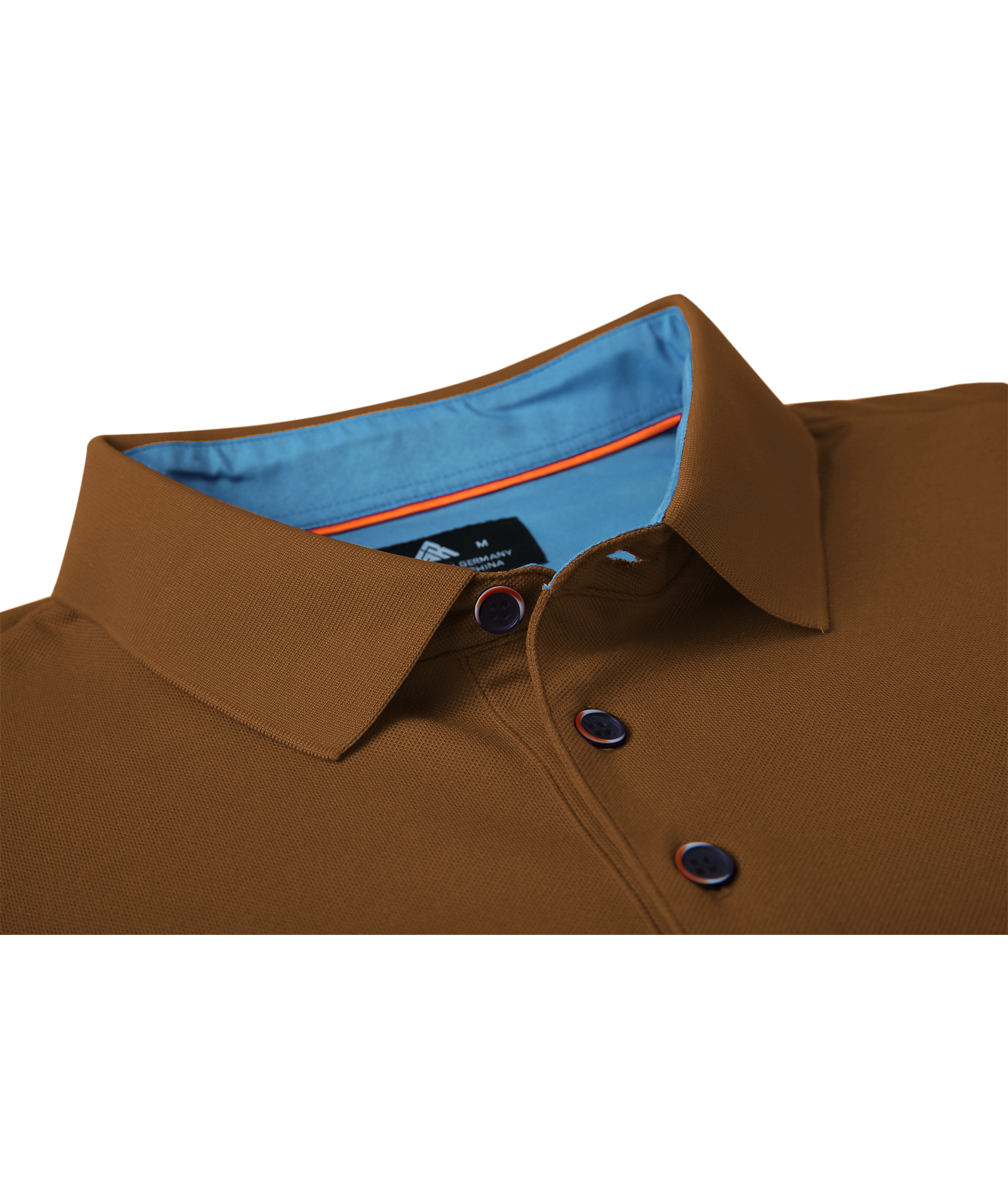 ZITY Men's Button Up Dri Fit Long Sleeve Polo Shirt-CFMPO00095