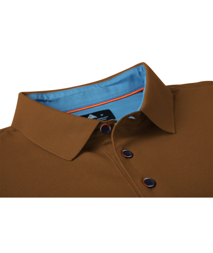 ZITY Men's Button Up Dri Fit Long Sleeve Polo Shirt-CFMPO00095