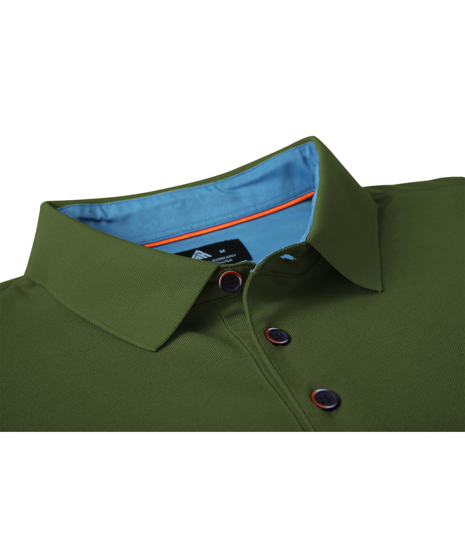 ZITY Men's Button Up Dri Fit Long Sleeve Polo Shirt-CFMPO00095