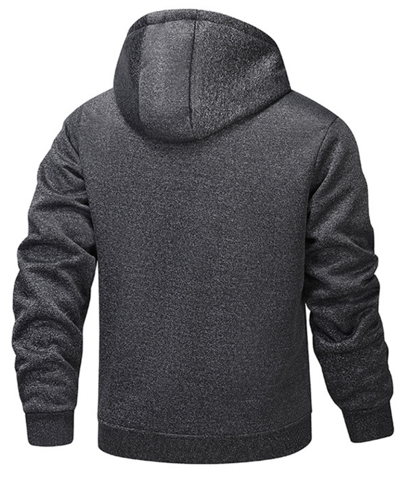 ZITY Men's Fleece Jacket Side Pocket with Zipper Casual Hoodie-DUMFH04877 | Zitysports