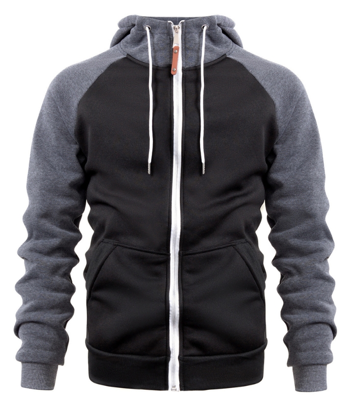 ZITY Men's Color Block with Pocket Zip Up Outdoor Hoodie-DUMFH04909|Zitysports
