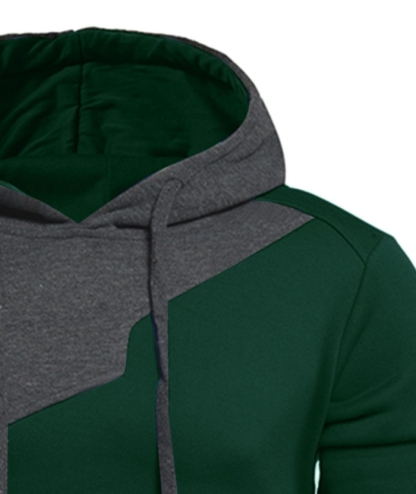 ZITY Men's Long Sleeve Patchwork Color Block Athletic Hoodie-DUMFH04916|Zitysports