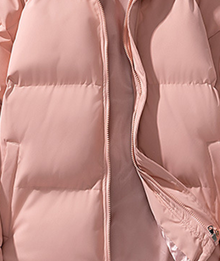 ZITY Men's Full Zipper Solid Color Puffer Jacket-DUMCO05528