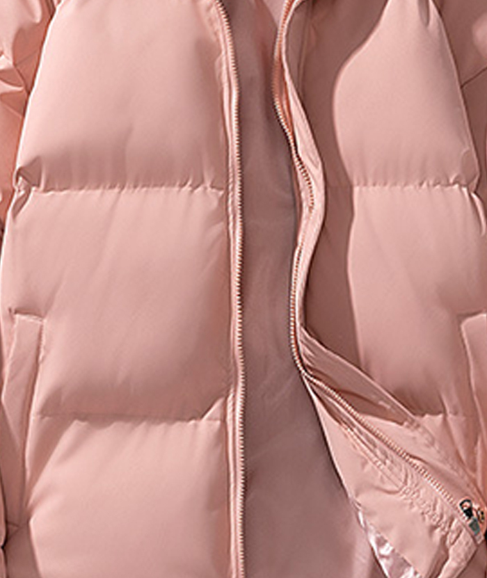 ZITY Men's Full Zipper Solid Color Puffer Jacket-DUMCO05528