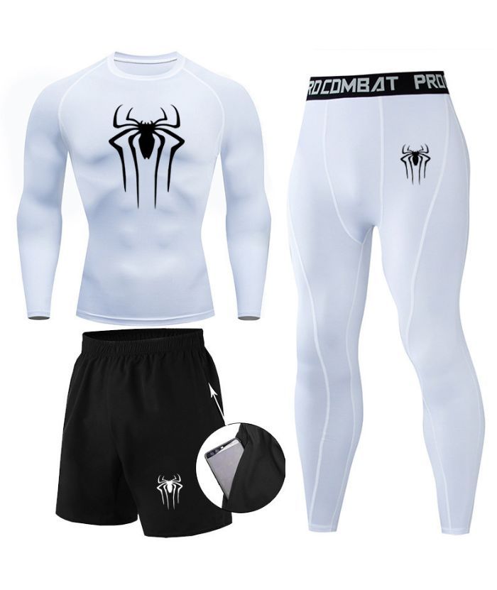 ZITY Men's Dri Fit Three Piece Compression Suit-DUMTR05987