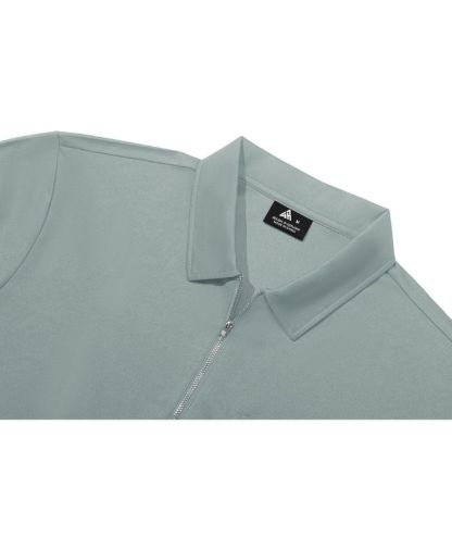 ZITY Men's Quarter Zip Slim Fit Polo Shirt-ZPK008403