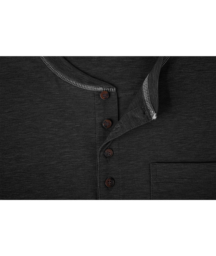 ZITY Men's Slim Fit Button Up Chest Pocket T-Shirt-CUMSS01983
