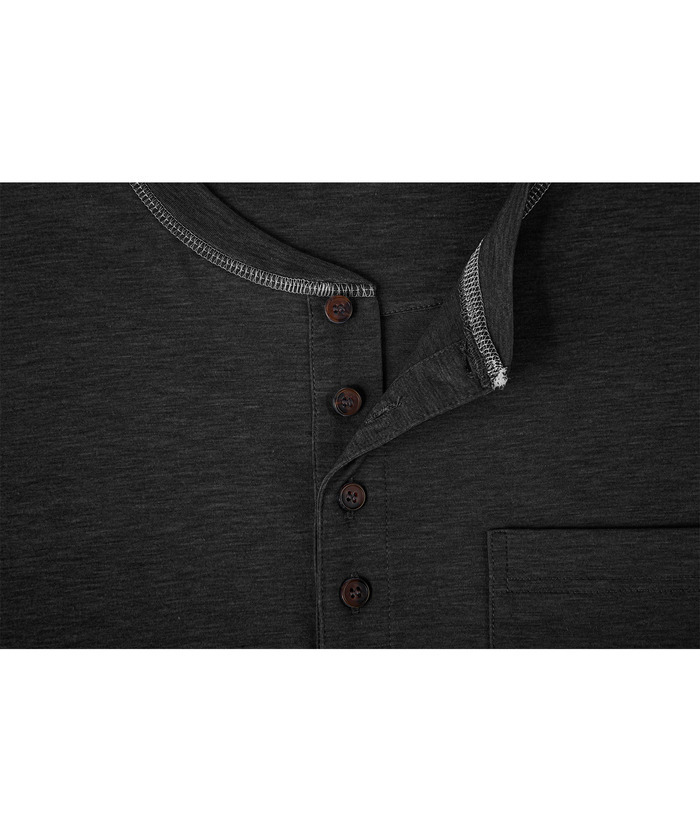ZITY Men's Slim Fit Button Up Chest Pocket T-Shirt-CUMSS01983
