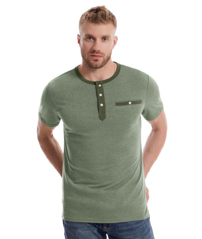 ZITY Men's Button Up Dri Fit T-Shirt-CUMSS02343