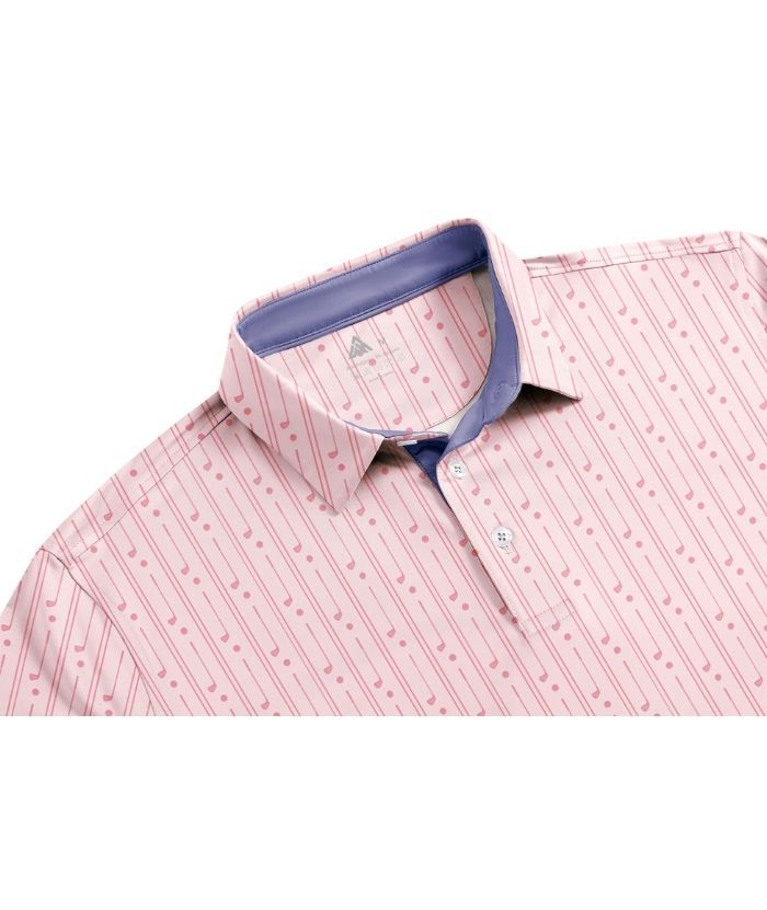 ZITY Men's Button Up Slim Fit Printed Polo Shirt-CUMPO05189