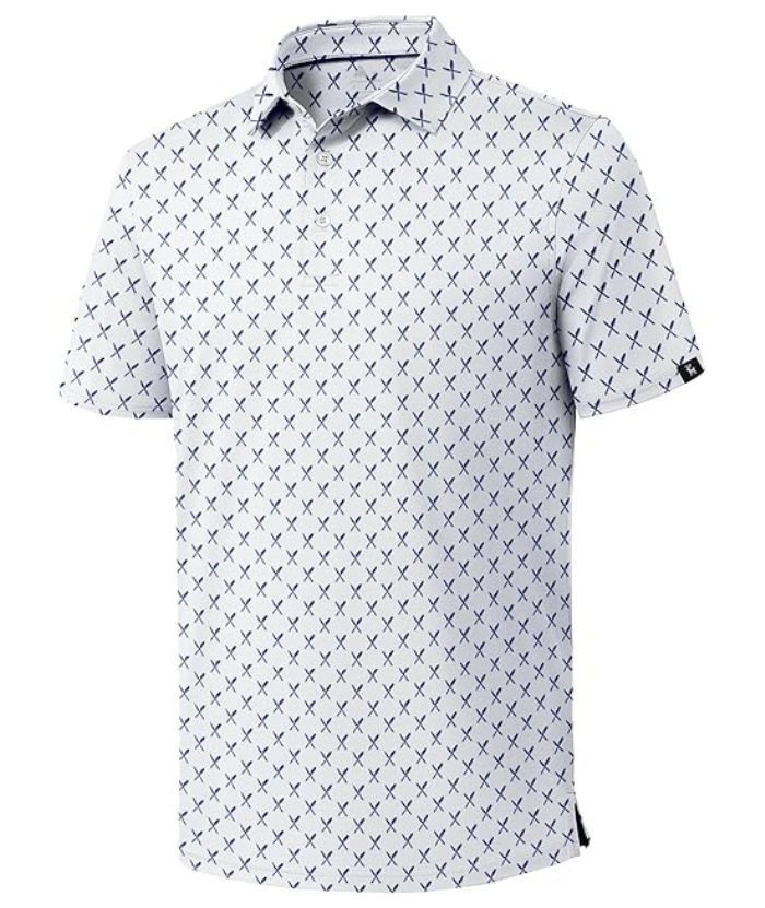 ZITY Men's Button Up Casual Print Polo Shirt-CUMPO06176