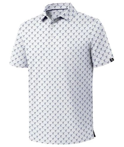 ZITY Men's Button Up Casual Print Polo Shirt-CUMPO06176