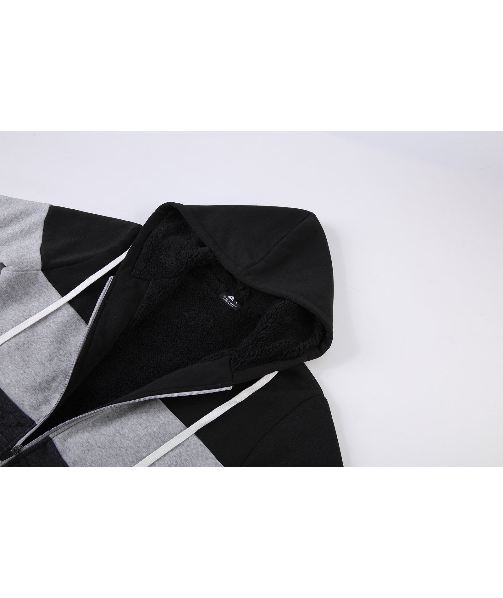 ZITY Women's Color Block Full Zipper Fleece Hoodie-CFWWT00007