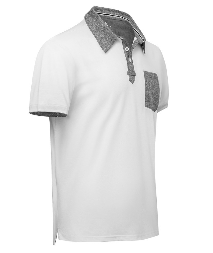 ZITY Men's Short Sleeve Quick Dry Basic Polo Shirt with Pocket-ZPK007785 | Zitysports