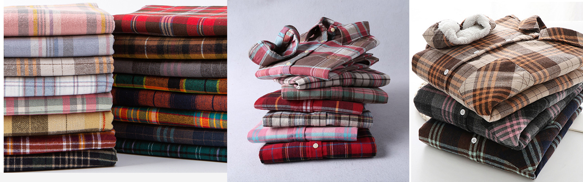Plaid print flannel and plaid shirt