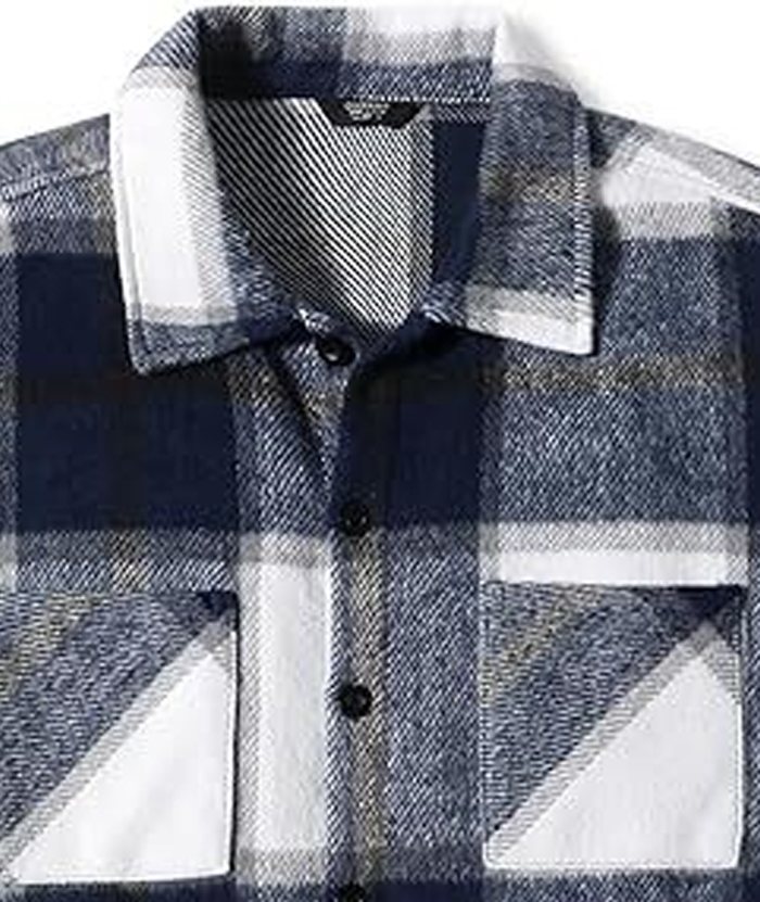 ZITY Men's Button-Up Slim Fit Plaid Flannel Shirt-DUMLT05330|Zitysports