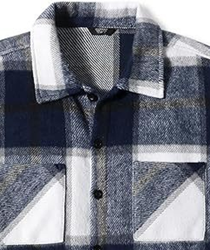 ZITY Men's Button-Up Slim Fit Plaid Flannel Shirt-DUMLT05330|Zitysports