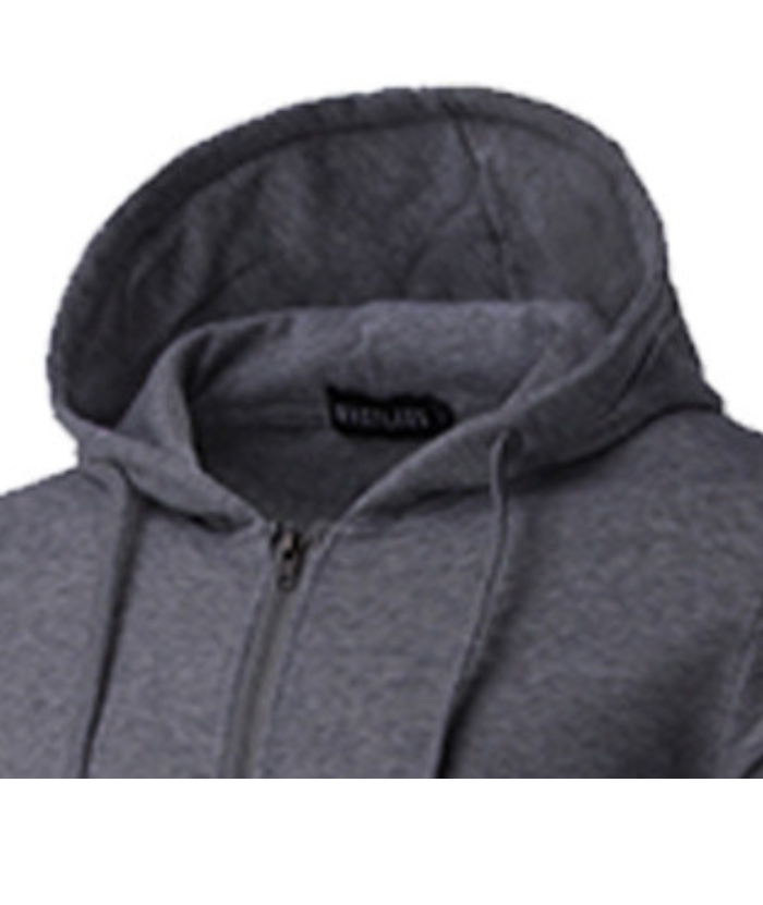 ZITY Men's Long Sleeve Solid Color Fleece Kangaroo Pocket Hoodie-DUMFH04879 | Zitysports