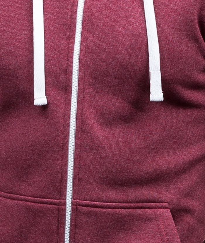ZITY Men's Long Sleeve Full Zipper Casual Hoodie with Kangaroo Pockets-DUMHD05003|Zitysports