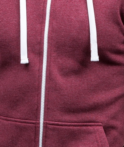 ZITY Men's Long Sleeve Full Zipper Casual Hoodie with Kangaroo Pockets-DUMHD05003|Zitysports